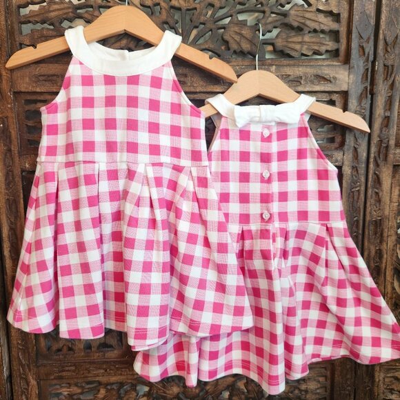 Janie and Jack Other - Pink Gingham Ponte Dress, Barbie inspired. Size 12-18 mos